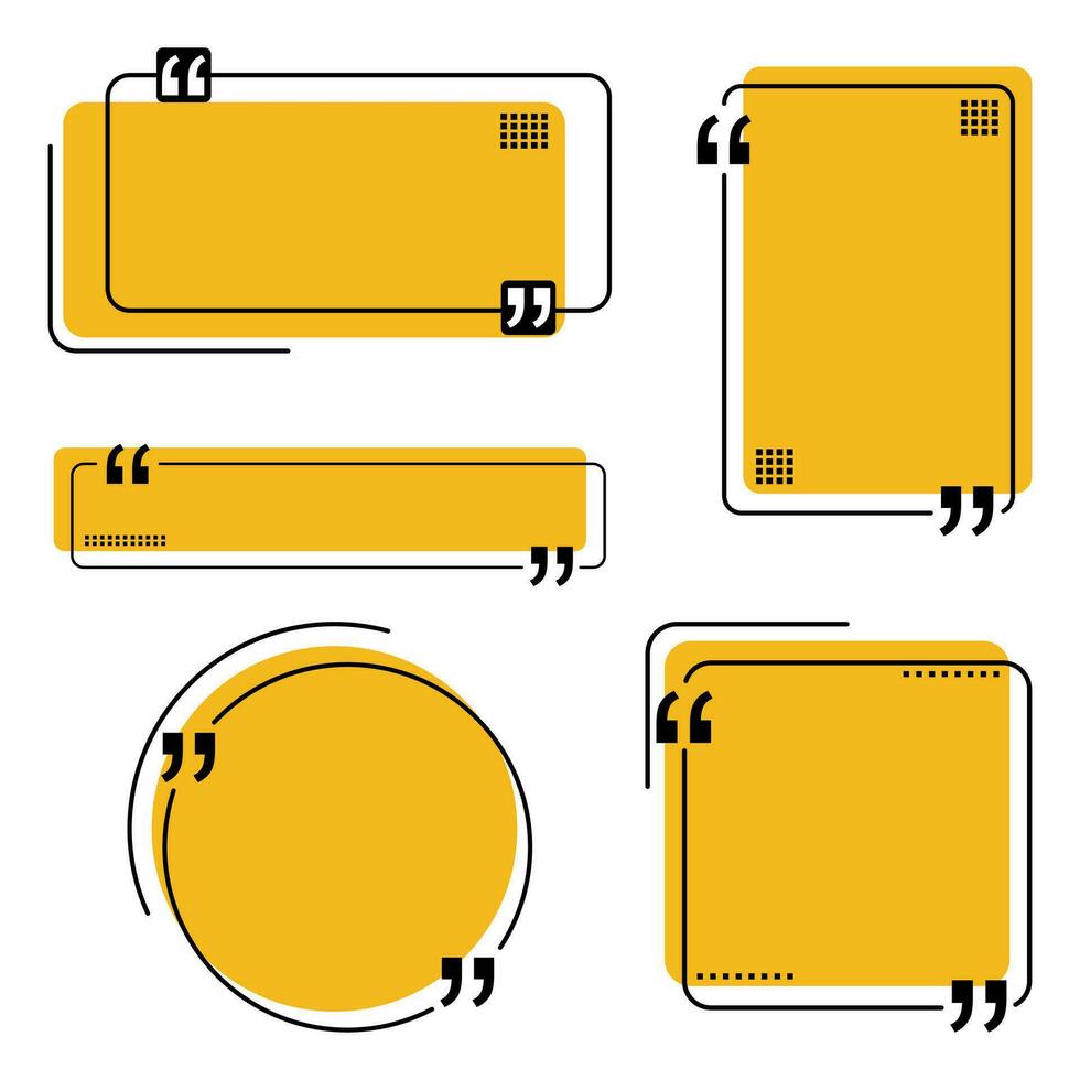 collezione di carino vuoto dialogo scatole. moderno testo scatola. unico testo bandiera vettore