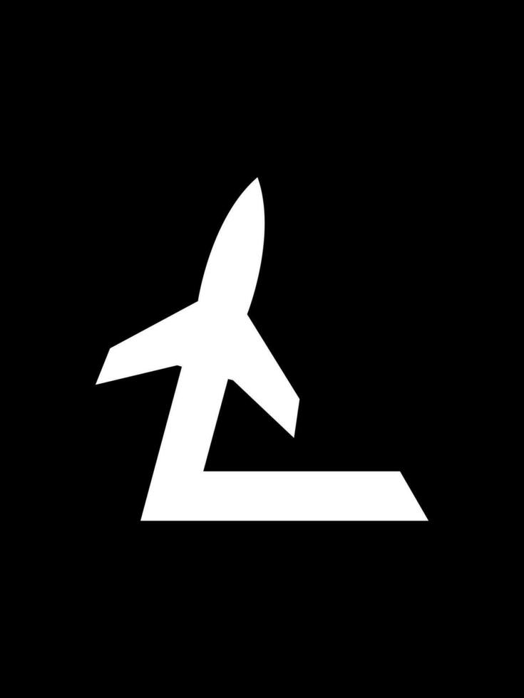 l combinazione aereo monogramma logo modello vettore