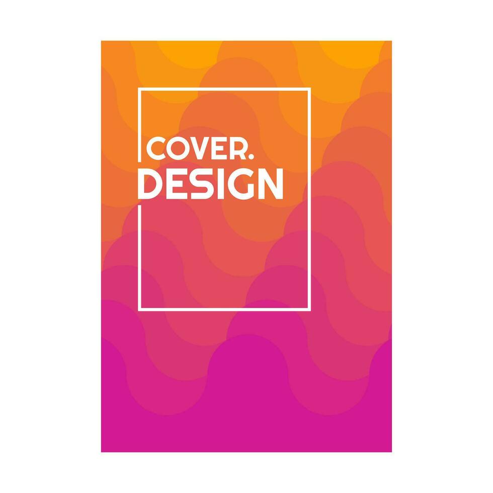 colorato viola rosso giallo arancia mezzitoni pendenza semplice ritratto copertina design vettore illustrazione