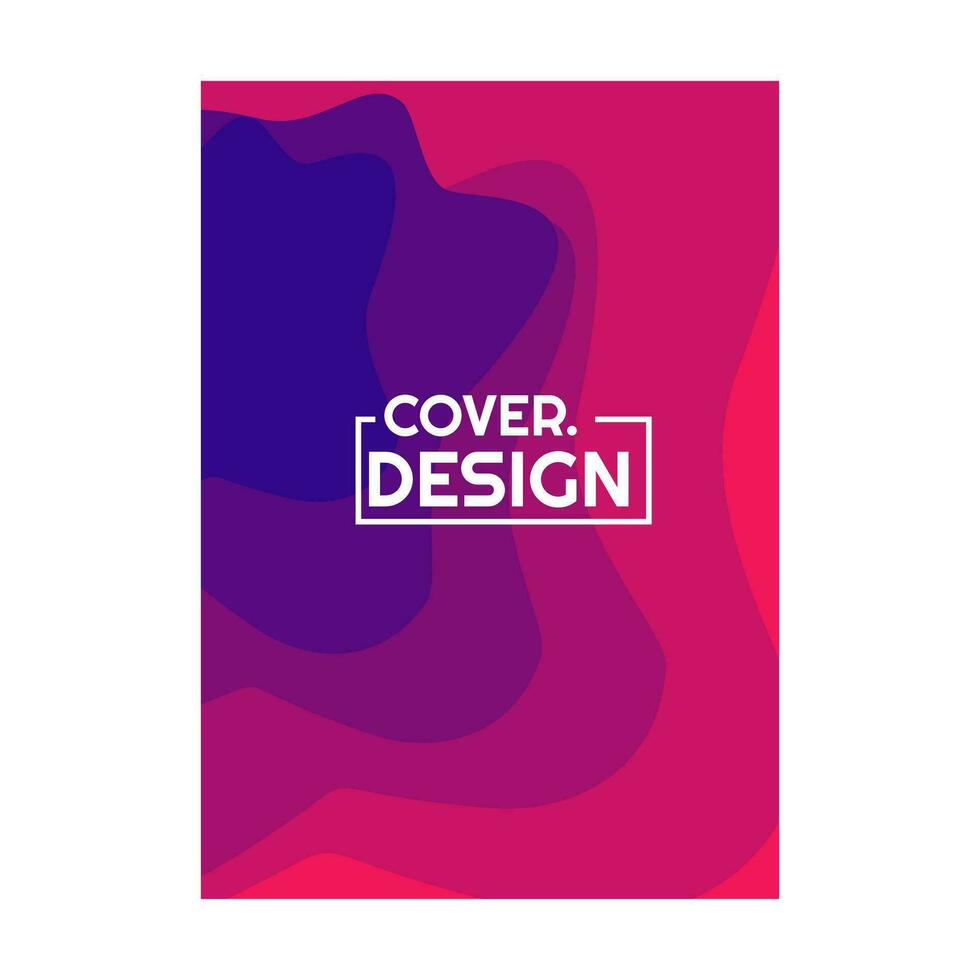 colorato viola rosa rosso mezzitoni pendenza semplice ritratto copertina design vettore illustrazione