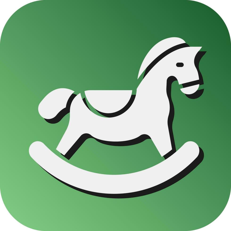 cavallo giocattolo vettore glifo pendenza sfondo icona per personale e commerciale uso.