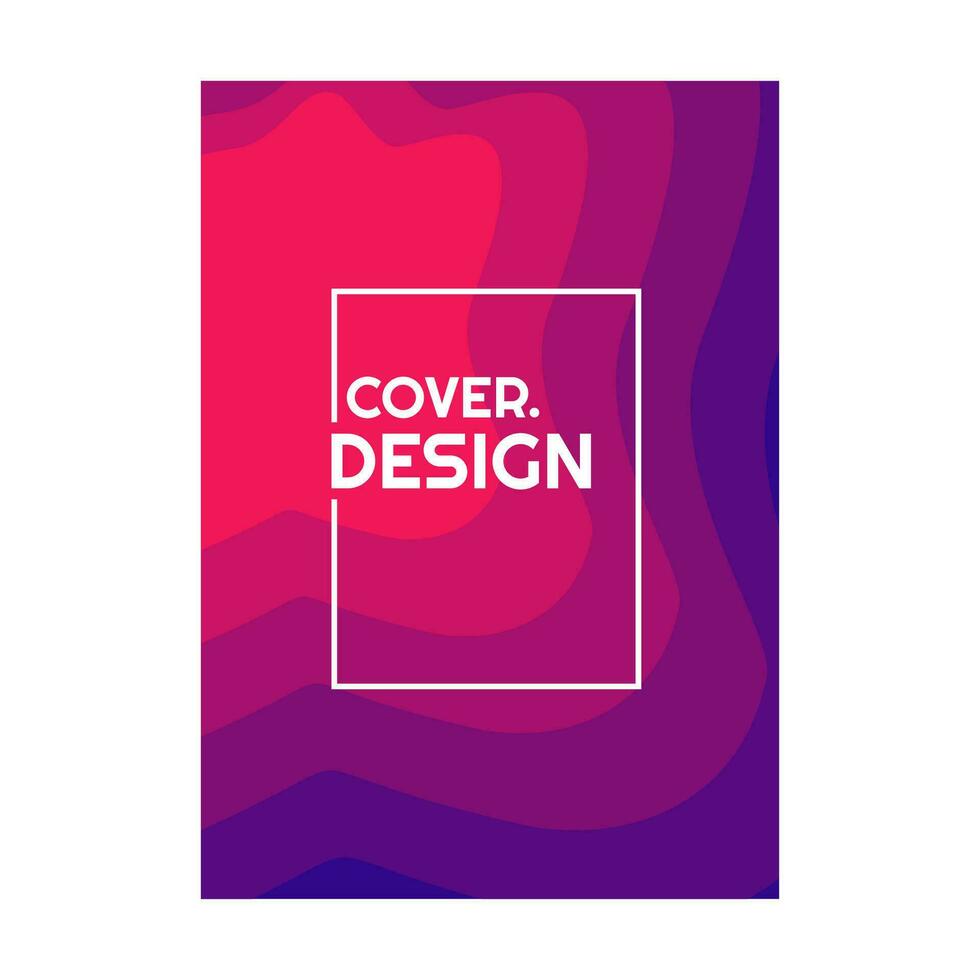 colorato viola rosa rosso mezzitoni pendenza semplice ritratto copertina design vettore illustrazione