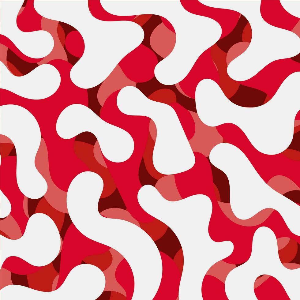 rosso bianca colore fluido arte astratto sfondo concetto design vettore illustrazione