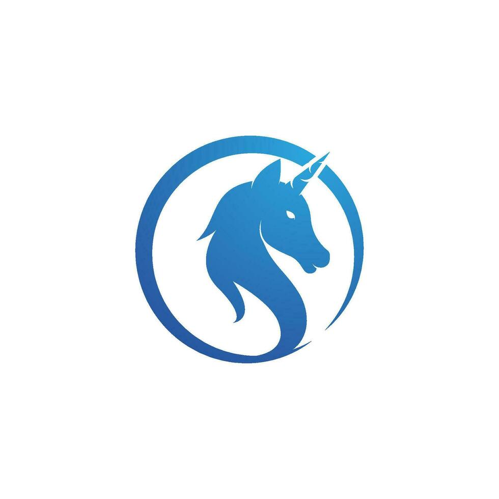 unicorno logo icona vettore illustrazione