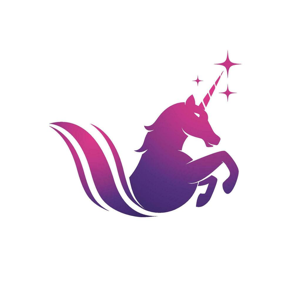 unicorno logo icona vettore illustrazione