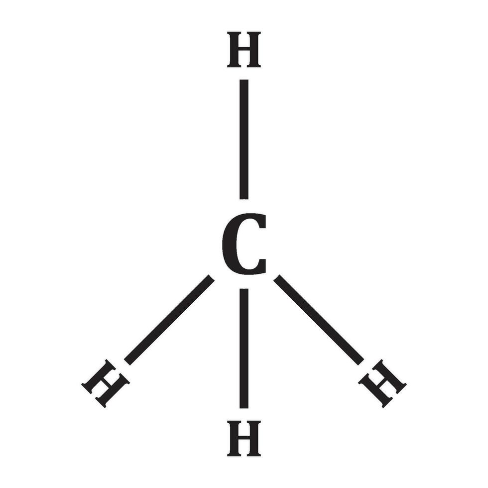 icona della molecola di metano vettore