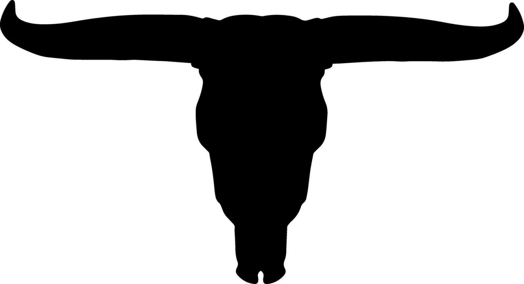 un' nero e bianca silhouette di un' di tori testa vettore