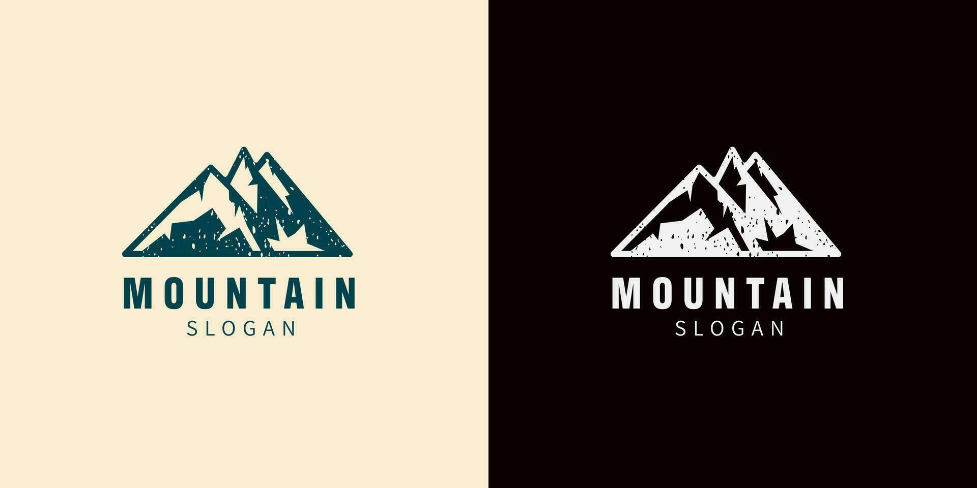 montagna logo astratto vettore design. logotipo modello per estremo sport, scalatori, natura avventure, esploratori