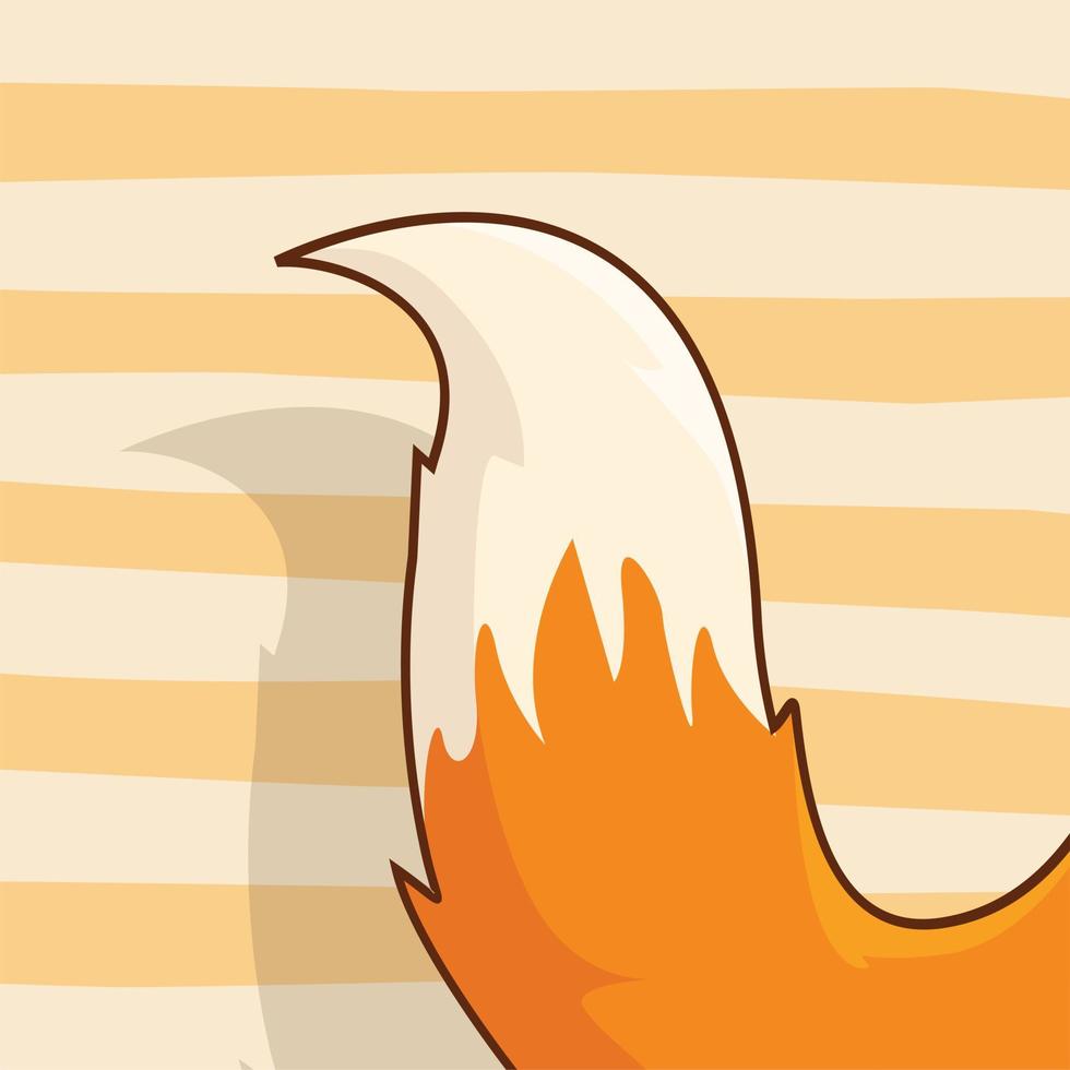 cartone animato coda di volpe simpatici animali vettore