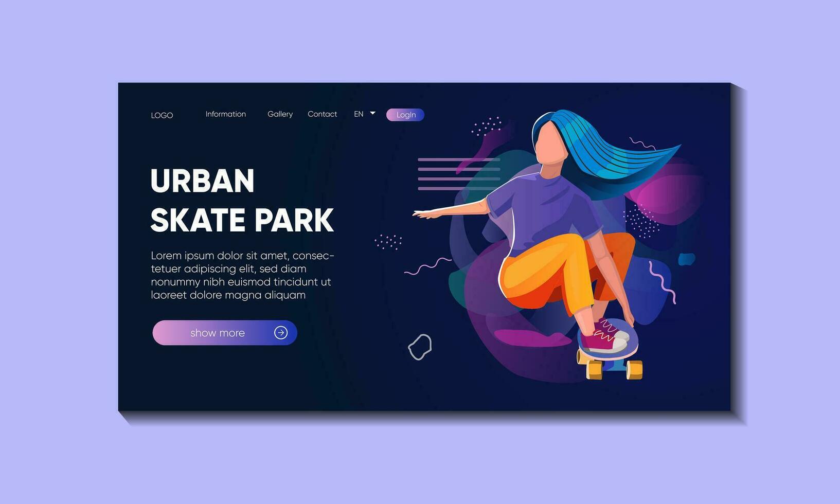 ragazza andare con lo skateboard. piatto cartone animato vettore illustrazioni. evento, attività concetto per striscione, sito web design o atterraggio ragnatela pagina. adolescente andare con lo skateboard passatempo