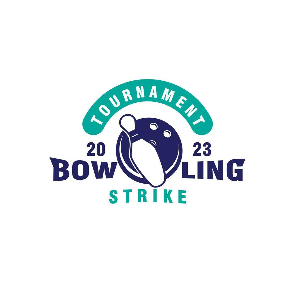 bowling gli sport logo design vettore modello illustrazione