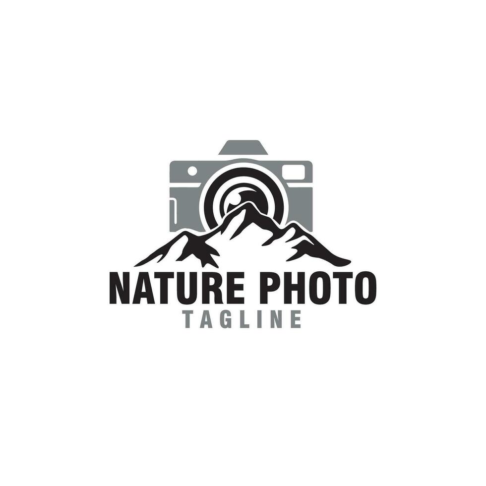 natura fotografia logo design vettore modello
