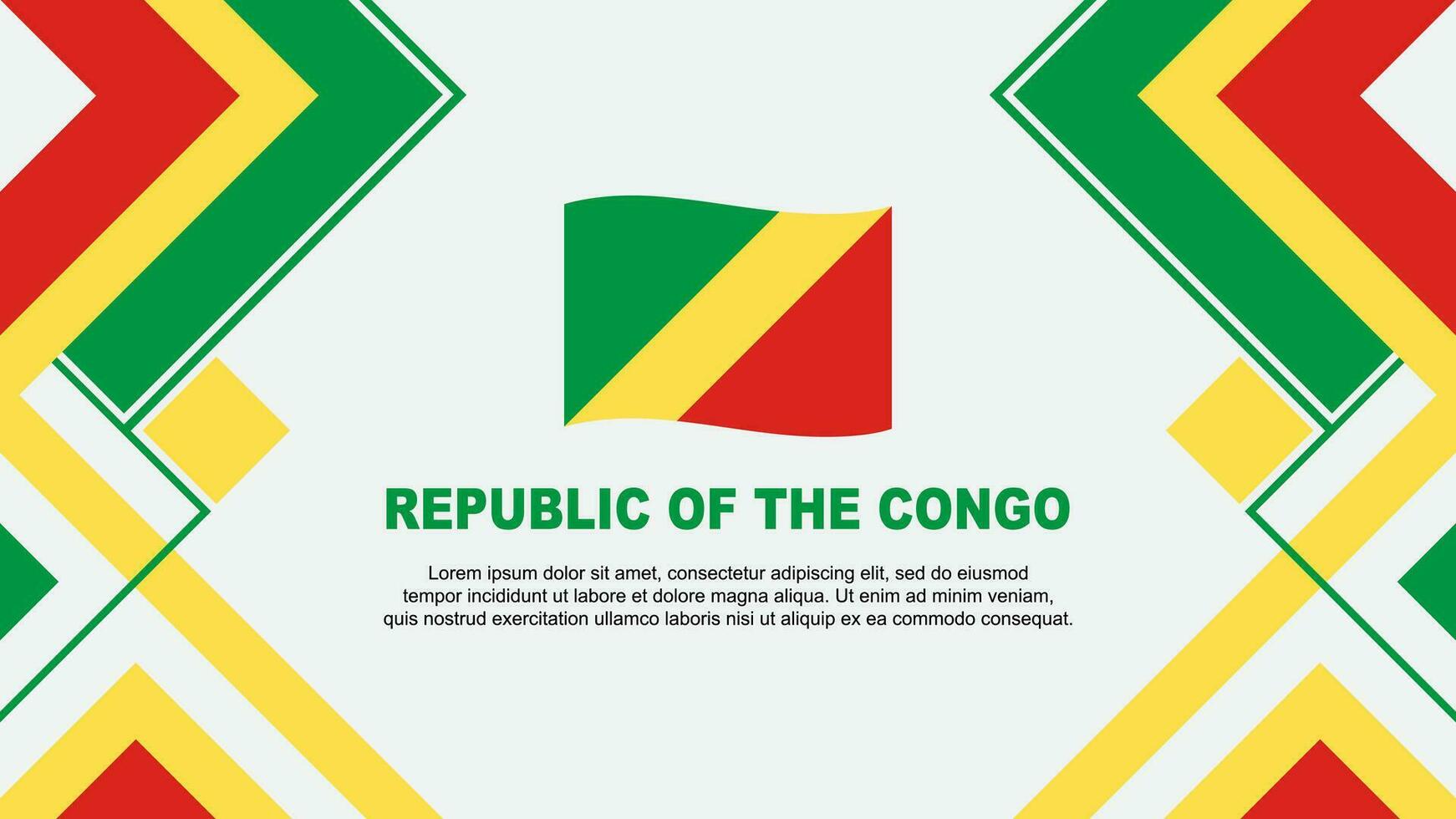 repubblica di il congo bandiera astratto sfondo design modello. repubblica di il congo indipendenza giorno bandiera sfondo vettore illustrazione. repubblica di il congo bandiera