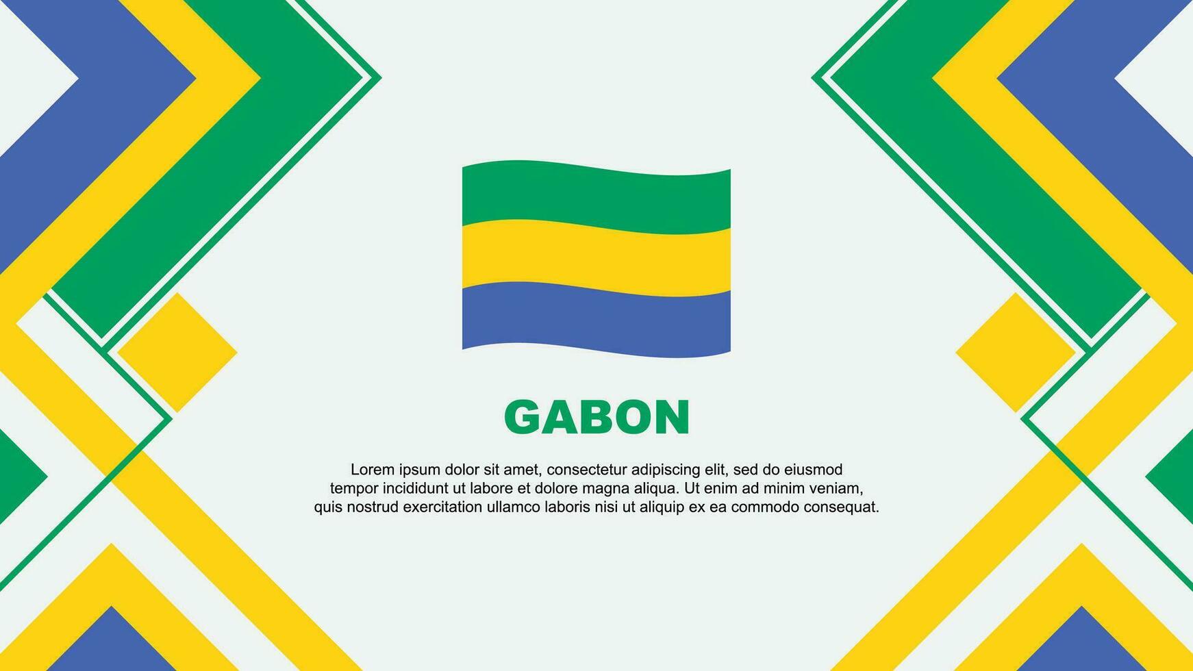 Gabon bandiera astratto sfondo design modello. Gabon indipendenza giorno bandiera sfondo vettore illustrazione. Gabon bandiera