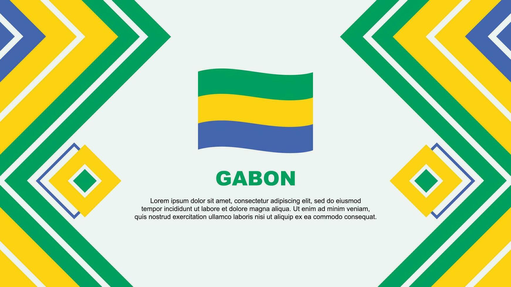 Gabon bandiera astratto sfondo design modello. Gabon indipendenza giorno bandiera sfondo vettore illustrazione. Gabon design