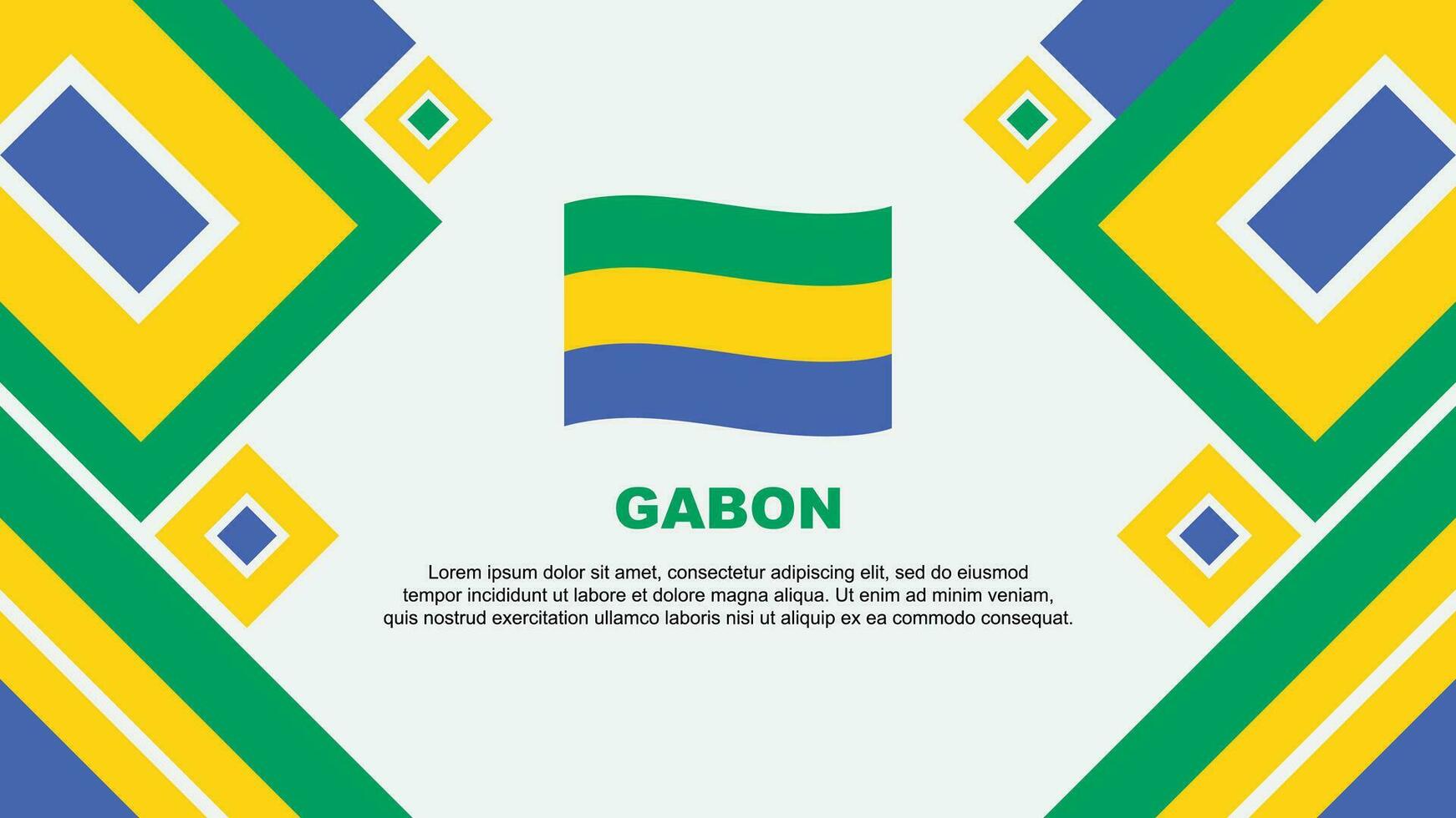 Gabon bandiera astratto sfondo design modello. Gabon indipendenza giorno bandiera sfondo vettore illustrazione. Gabon cartone animato