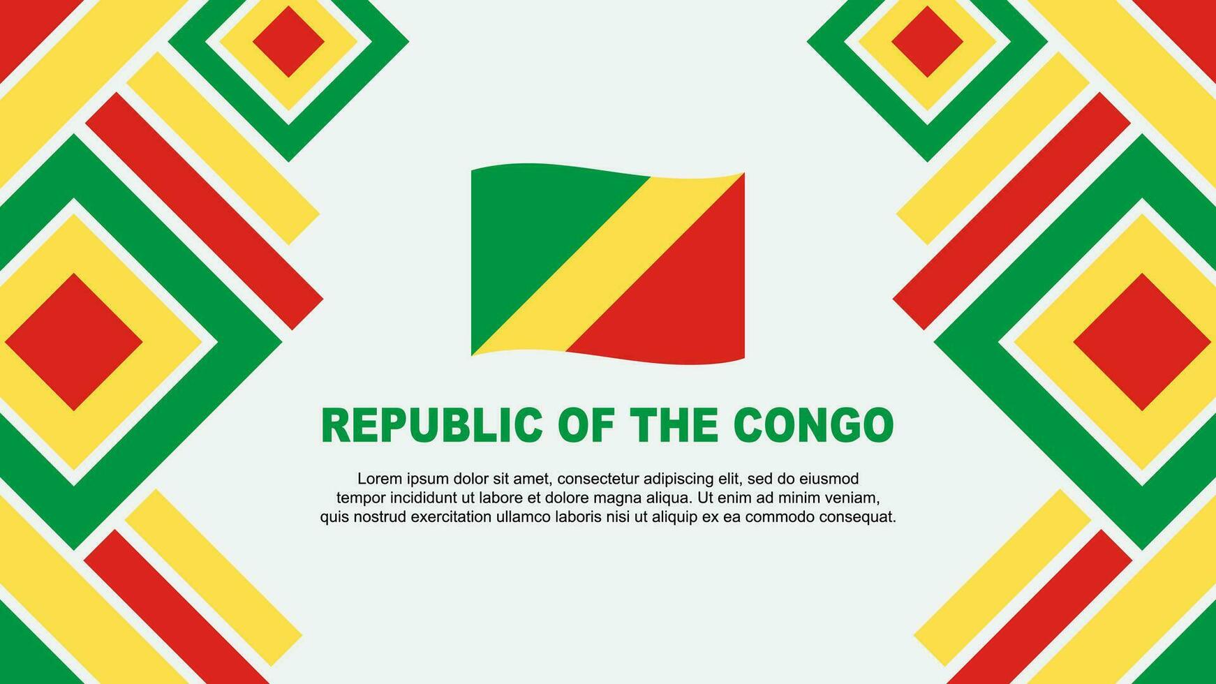 repubblica di il congo bandiera astratto sfondo design modello. repubblica di il congo indipendenza giorno bandiera sfondo vettore illustrazione. repubblica di il congo