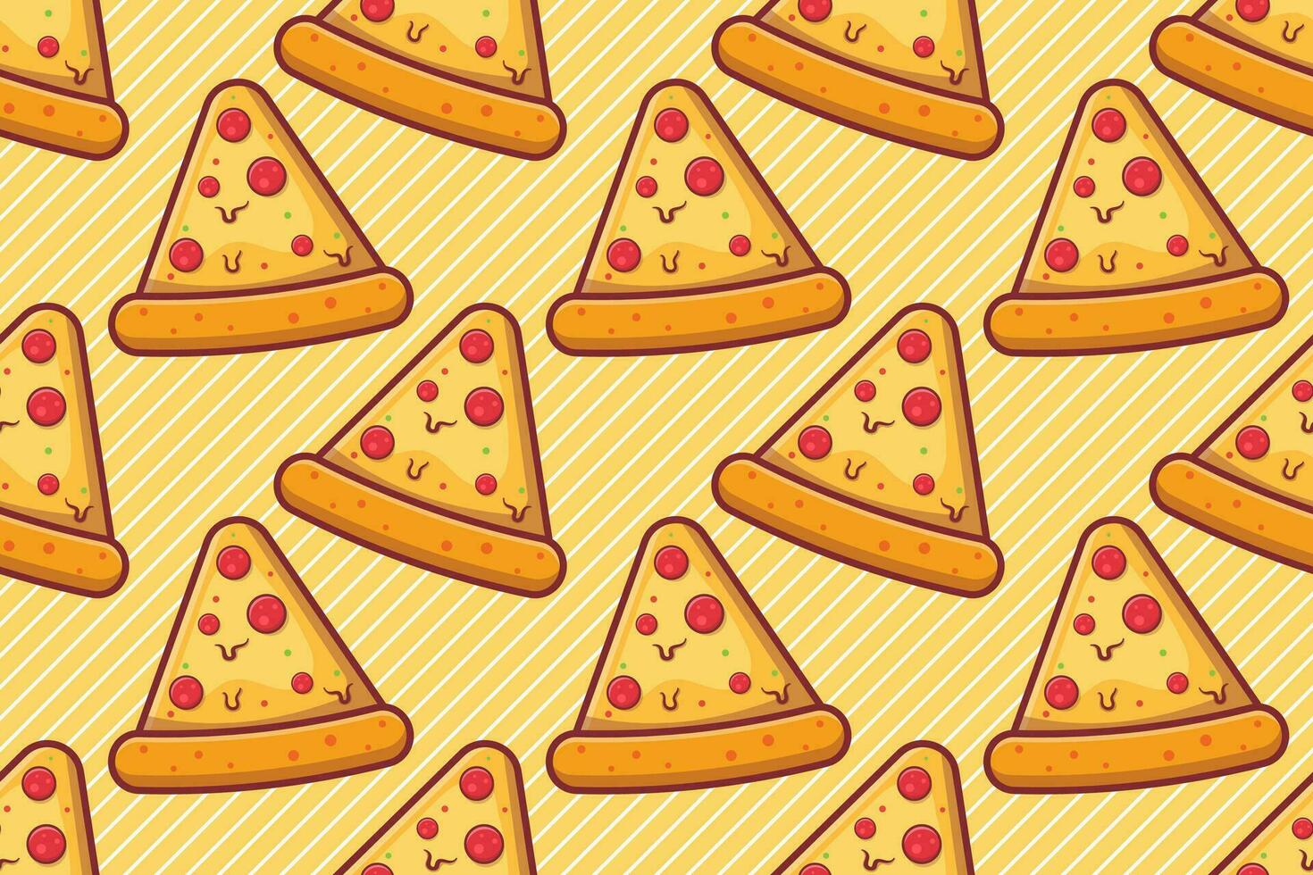 Pizza fetta senza soluzione di continuità modello vettore illustrazione