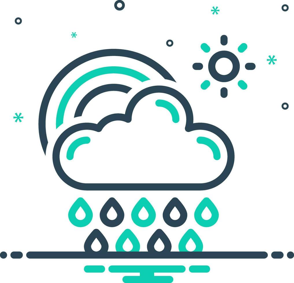 mescolare icona per precipitazione vettore
