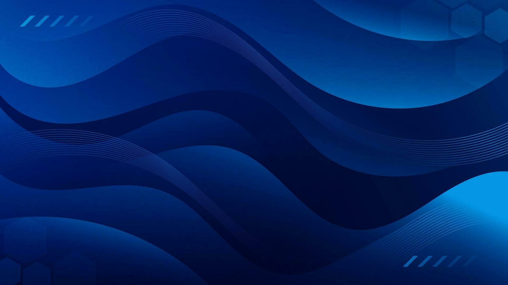 astratto buio blu sfondo con ondulato forme. fluente e formosa forme. Questo risorsa è adatto per sito web sfondi, volantini, manifesti, e digitale arte progetti. vettore