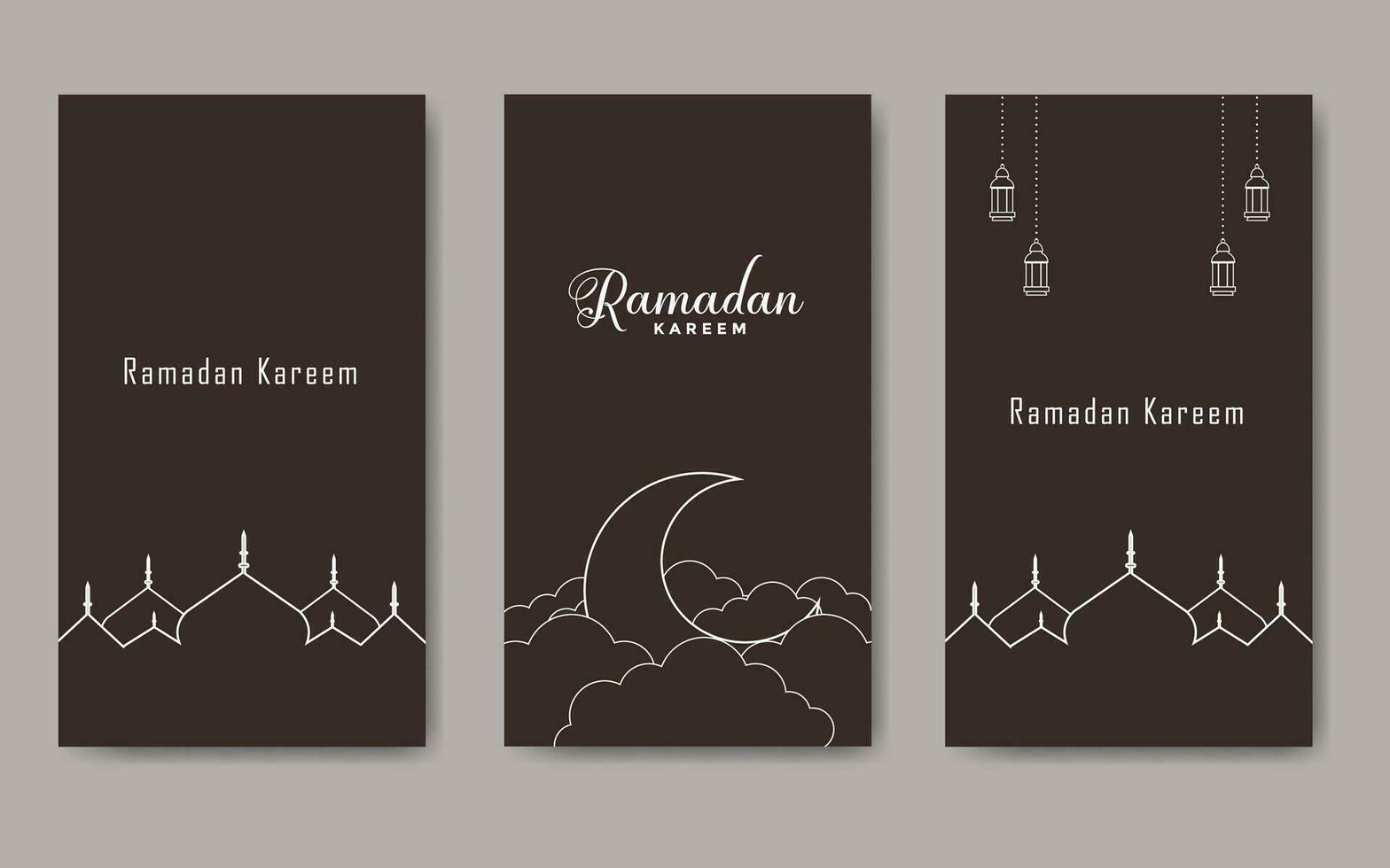 Ramadan fascio modello linea arte vettore