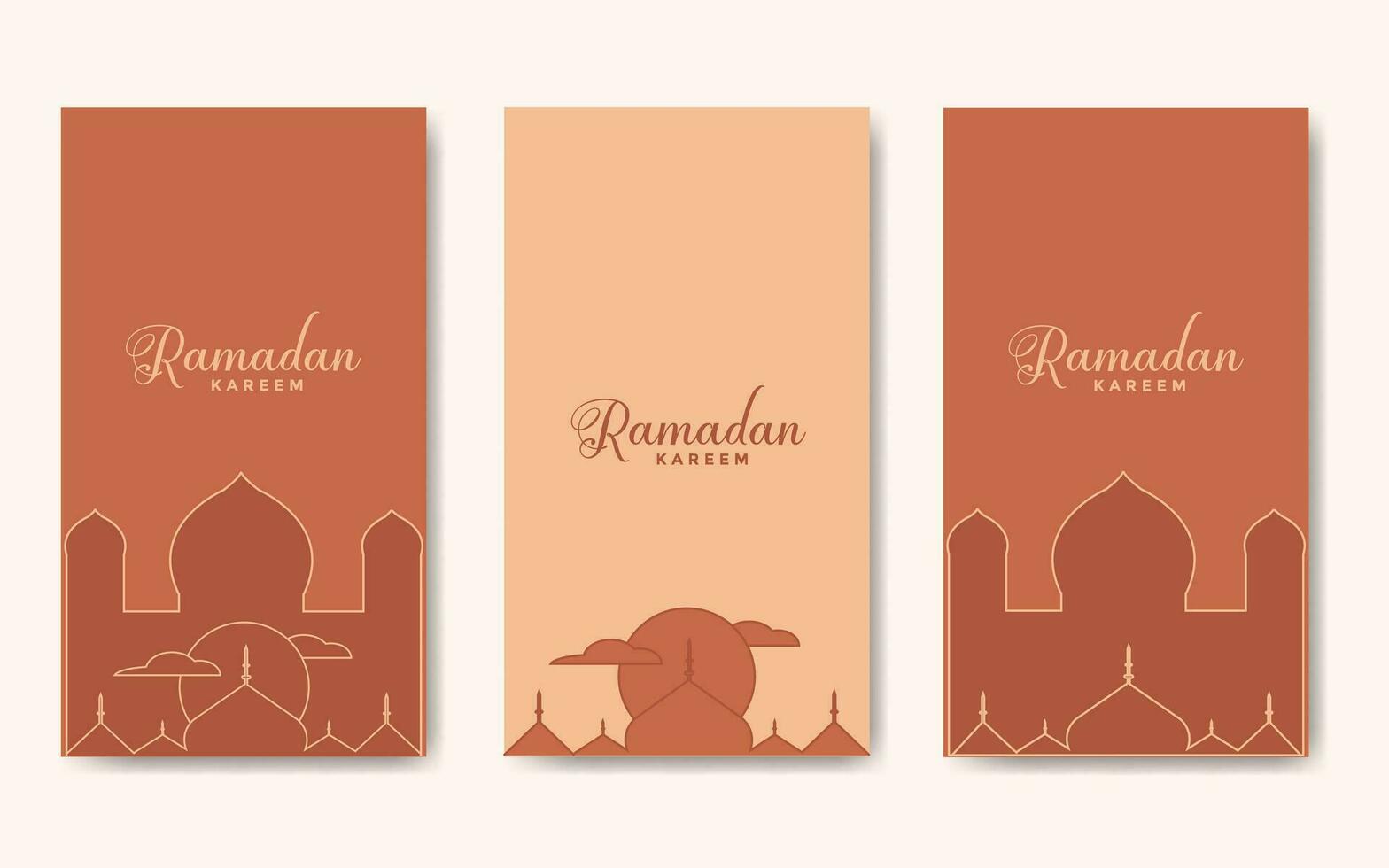 Ramadan linea arte modello fascio vettore