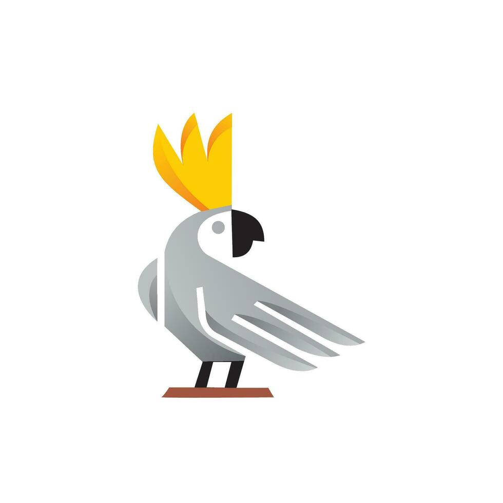 moderno minimalista pappagallo logo design vettore