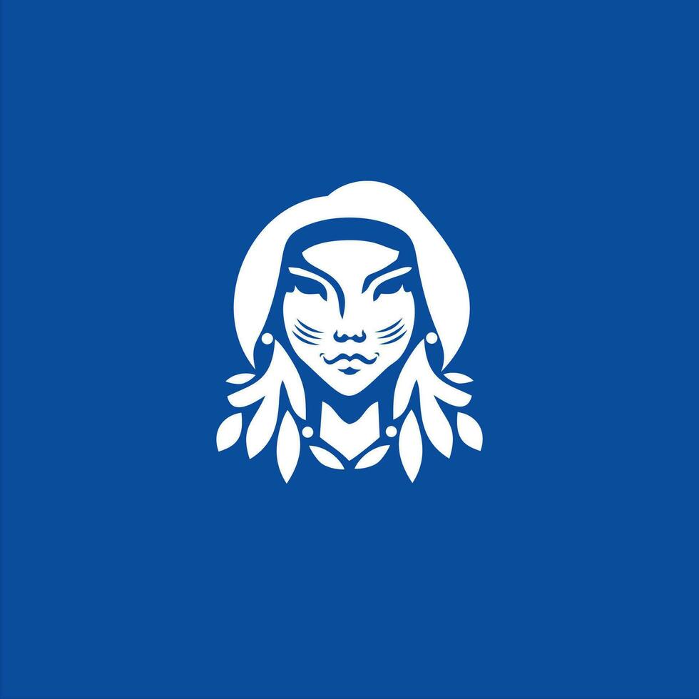 tradizionale donna logo design a partire dal il foresta vettore