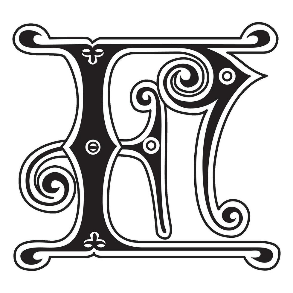 arte Zenzero iniziale caps font capitale lettera f vettore design