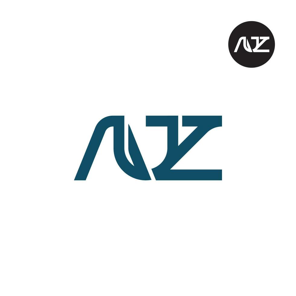 lettera auz monogramma logo design vettore