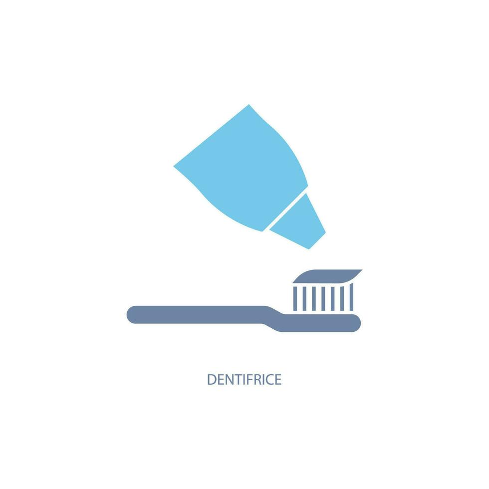 dentifricio concetto linea icona. semplice elemento illustrazione. dentifricio concetto schema simbolo design. vettore