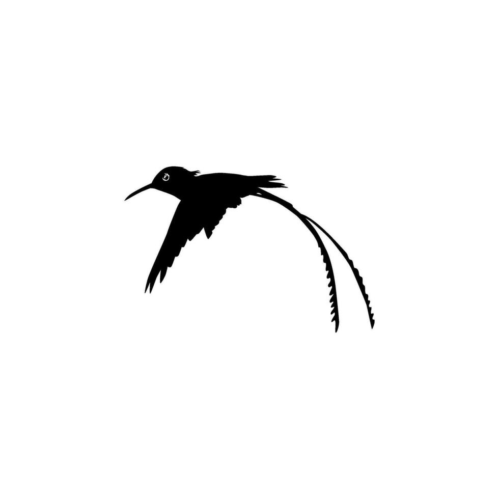 volante colibrì silhouette, può uso arte illustrazione, sito web, logo grammo, pittogramma o grafico design elemento. vettore illustrazione