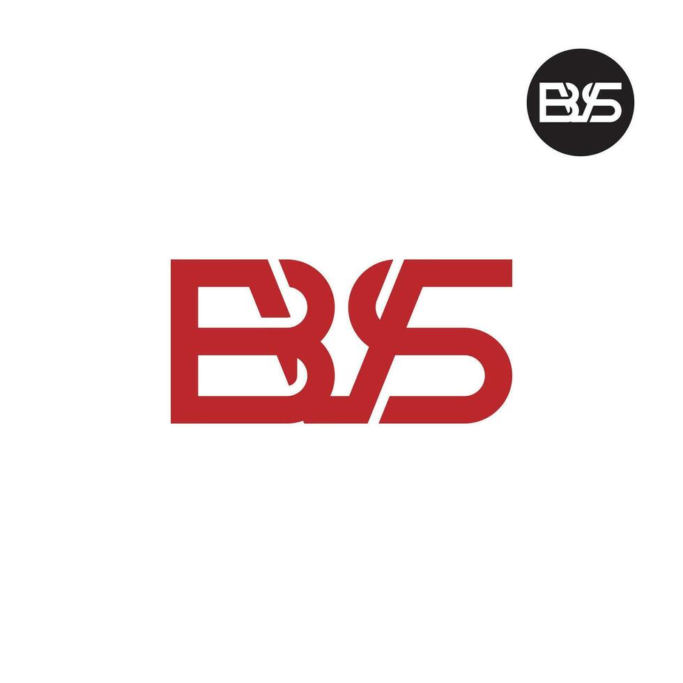 lettera bvs monogramma logo design vettore