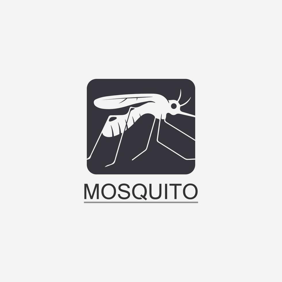 zanzara icona e insetto logo animale illustrazione design grafico vettore