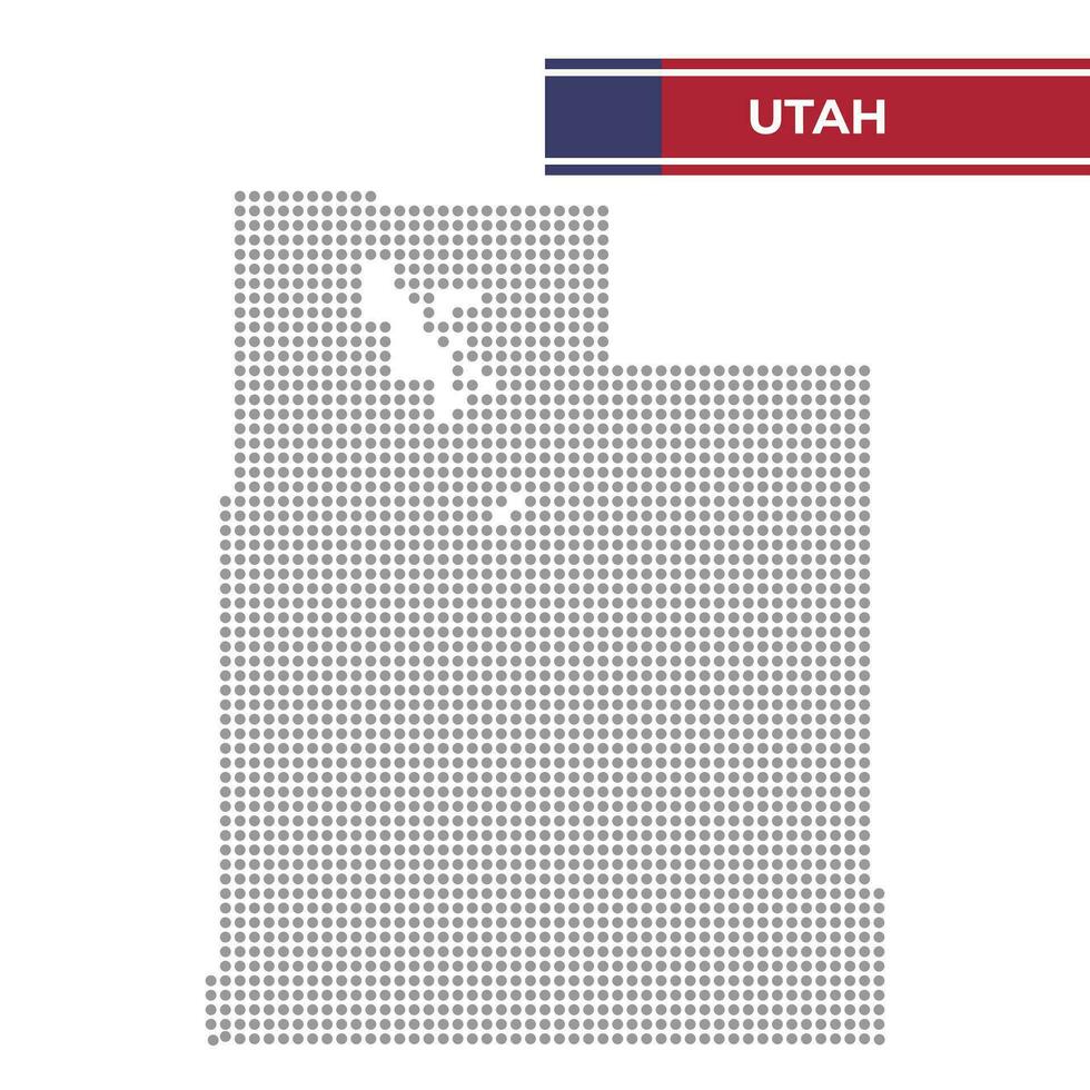 tratteggiata carta geografica di Utah stato vettore