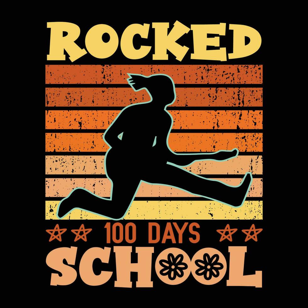 100 giorni di scuola citazione Vintage ▾ maglietta design illustratore vettore