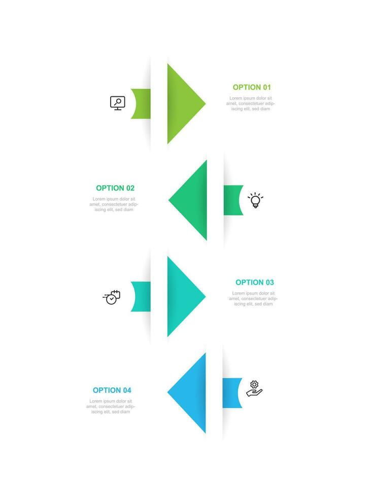 Infografica vettore elemento con icone e 4 passo processi adatto per informazione grafico e attività commerciale presentazione