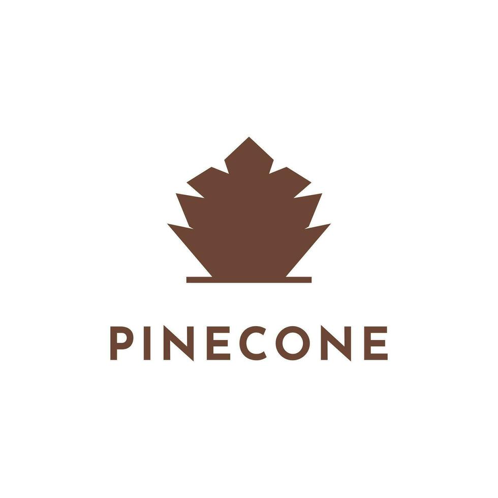 pino coni silhouette logo design idea vettore