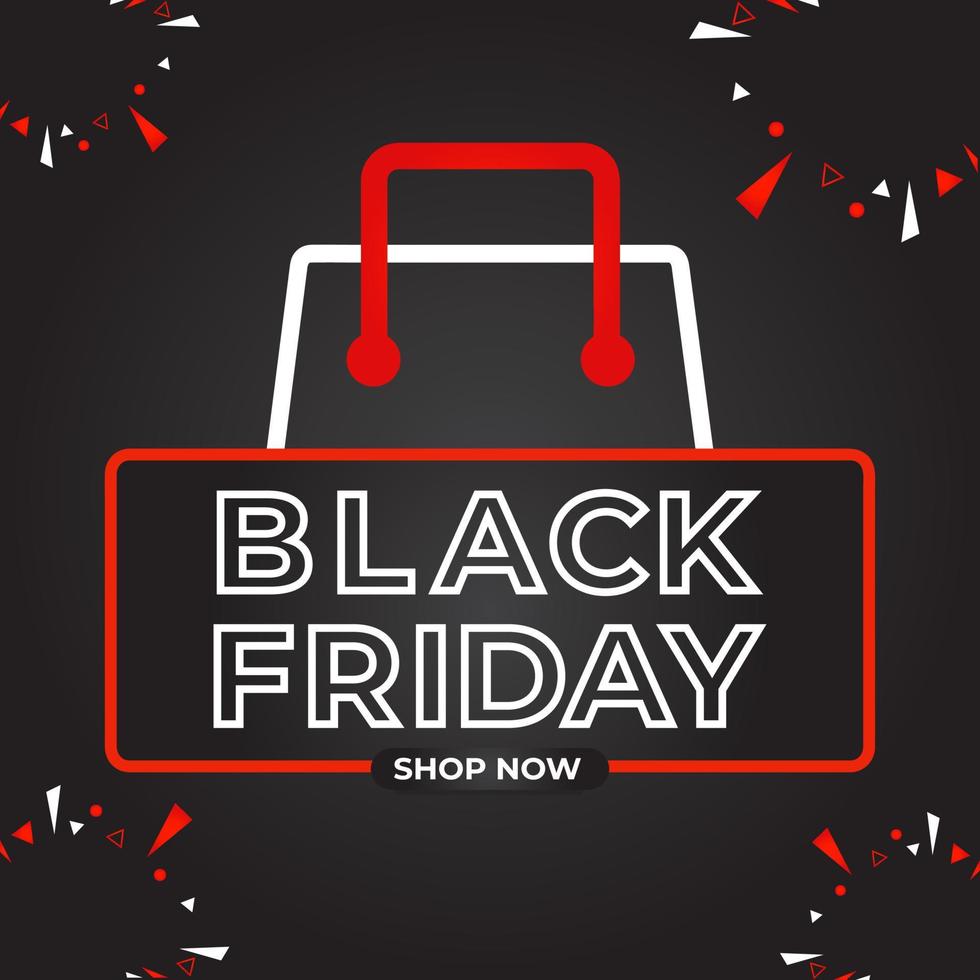 promozione post sui social media di vendita del black friday vettore