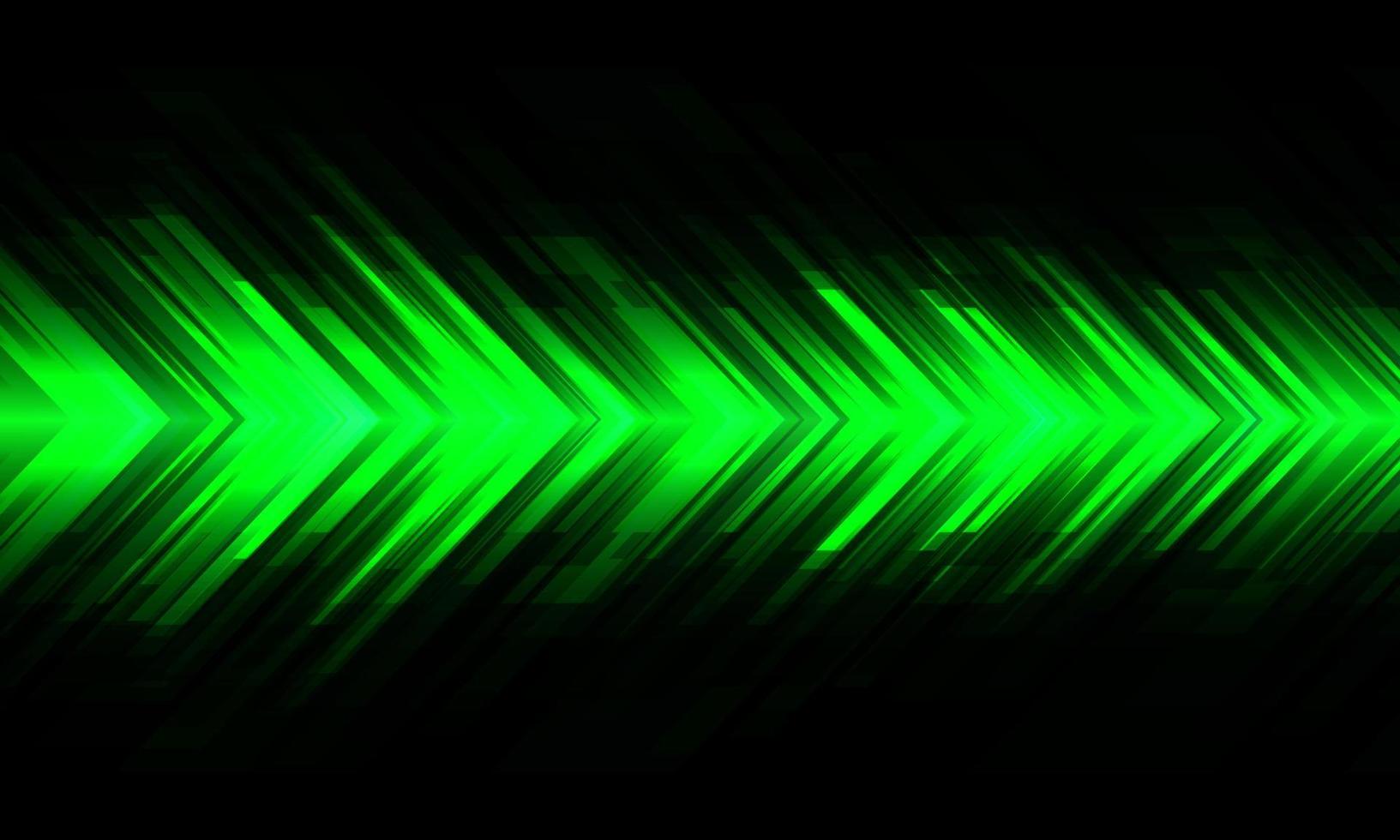 freccia verde astratta potenza della luce direzione geometrica design tecnologia futuristica moderna sfondo creativo vettore