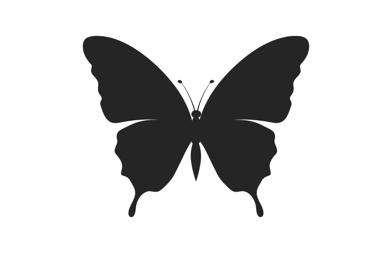 un' bellissimo farfalla silhouette gratuito, un' monarca farfalla vettore