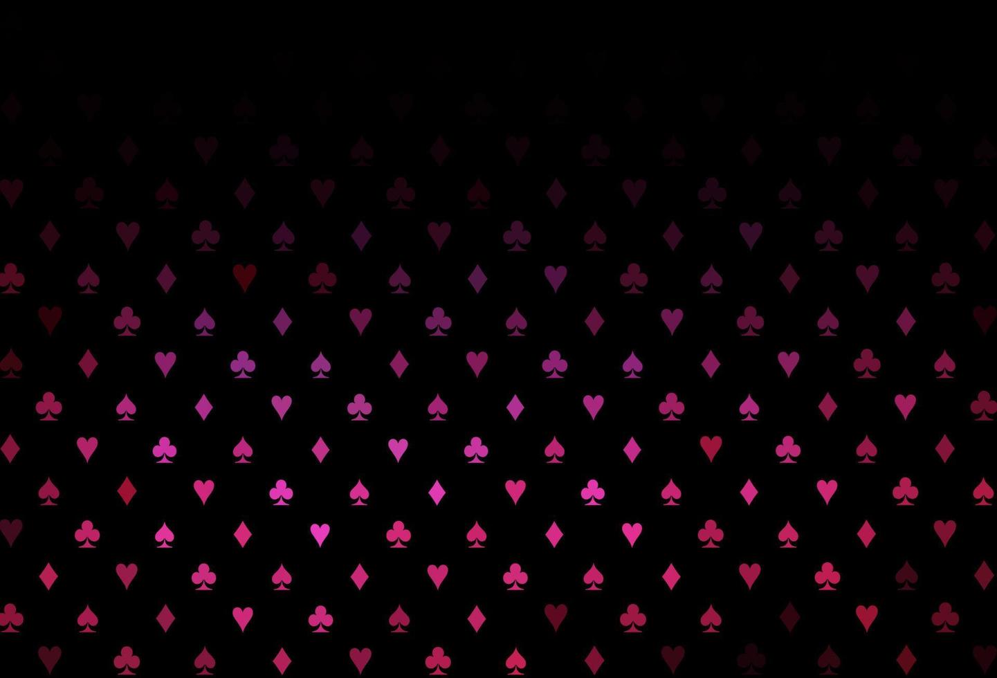 sfondo vettoriale rosa scuro con segni di carte.