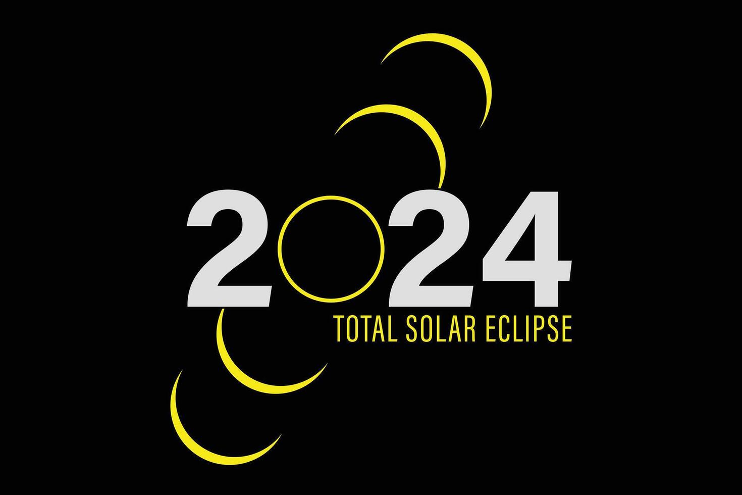 totale solare eclisse aprile 8 2024 totalità astronomia amante maglietta vettore
