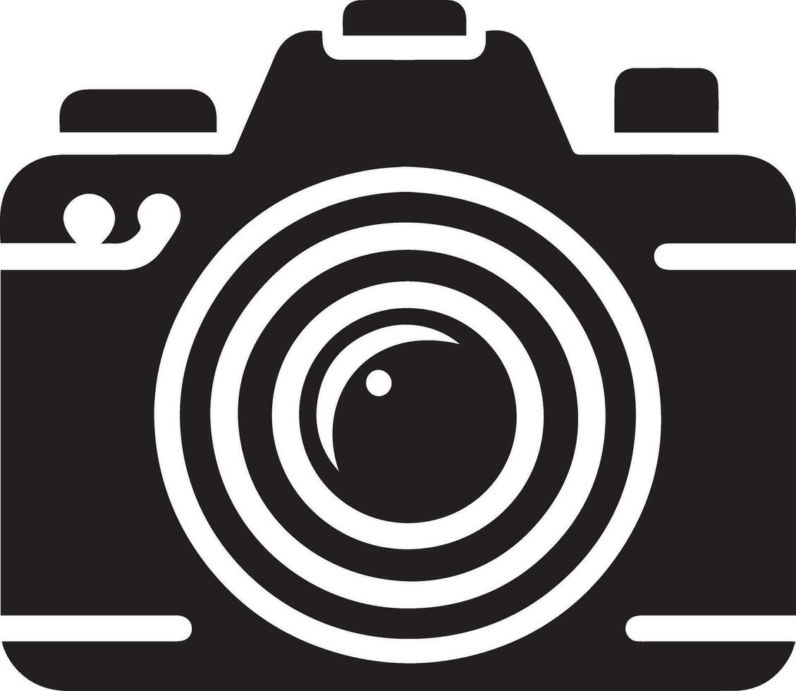 telecamera icona vettore arte illustrazione nero colore 3