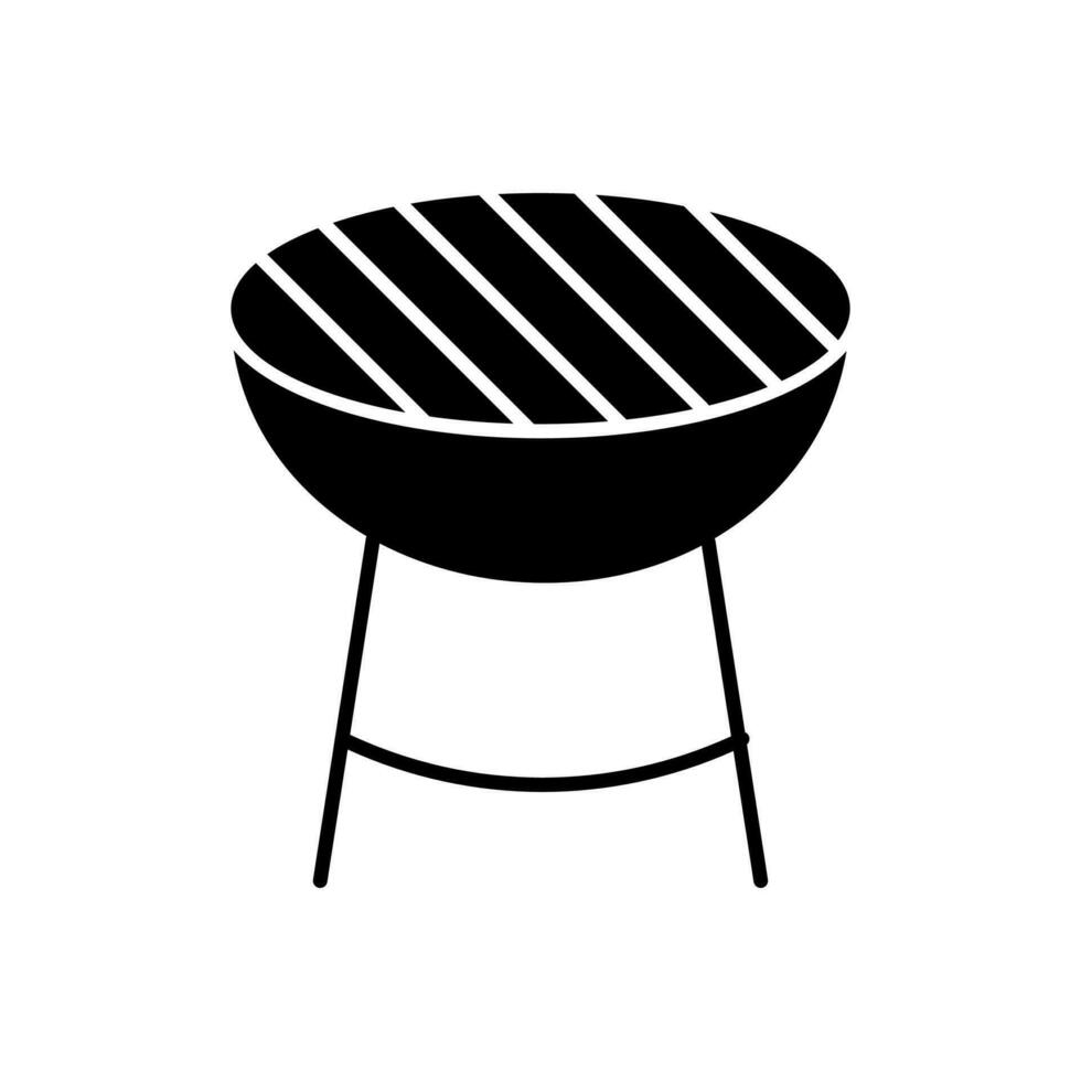 barbeque griglia icona, barbecue, semplice vettore illustrazione, isolato su bianca sfondo.