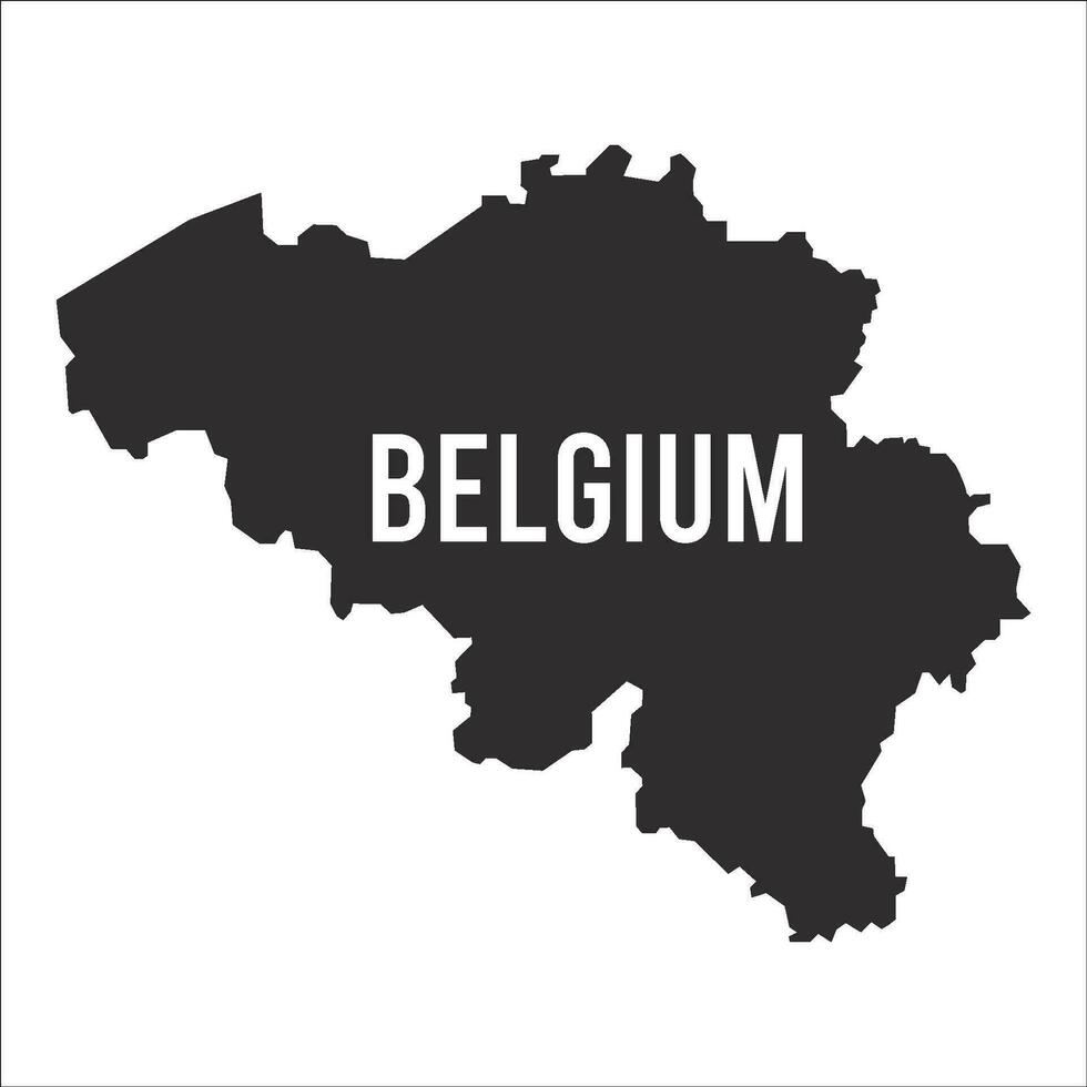 Belgio carta geografica icona vettore modello