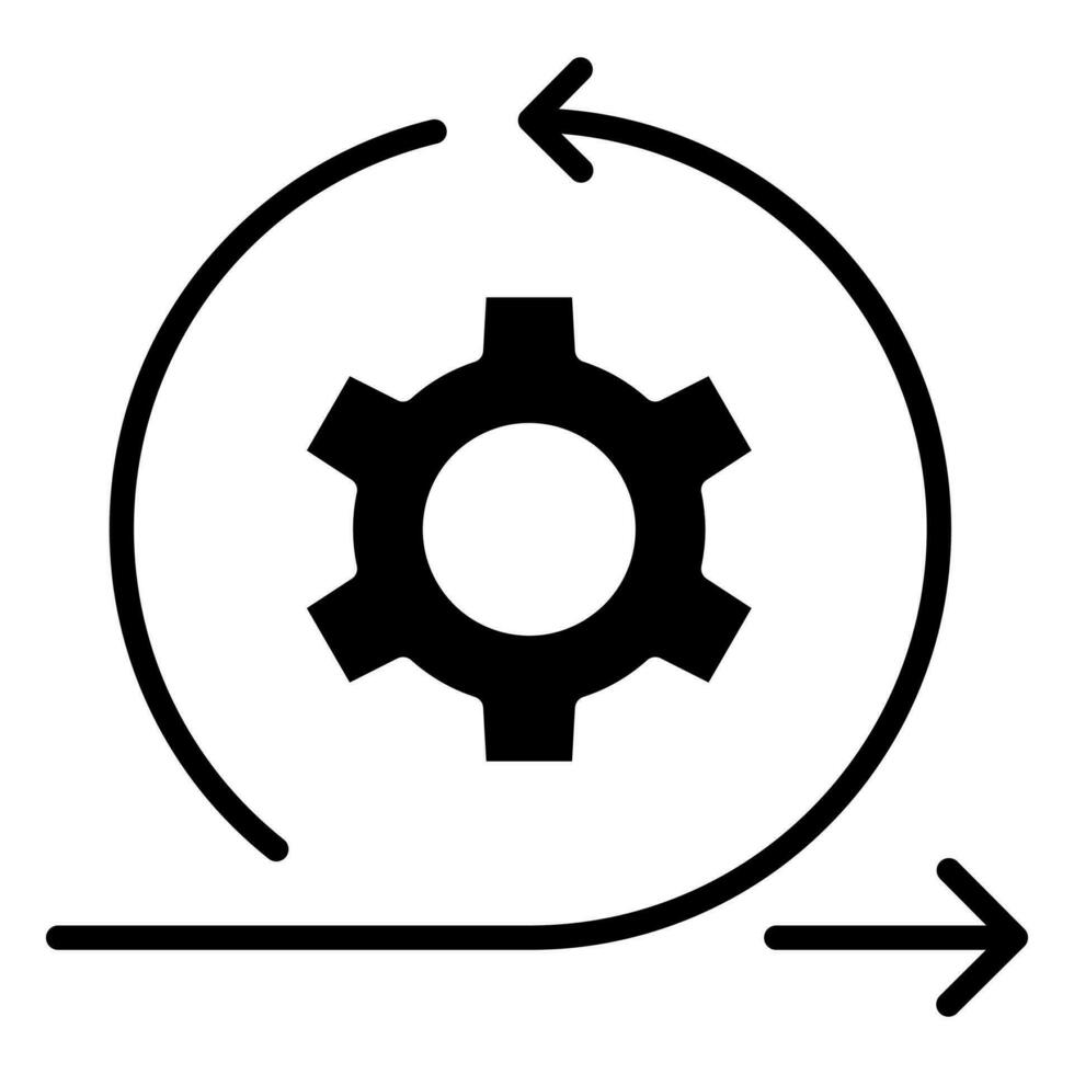 agile operazioni icona linea vettore illustrazione
