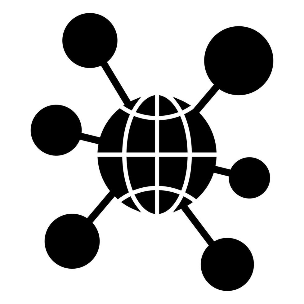 connettività icona linea vettore illustrazione
