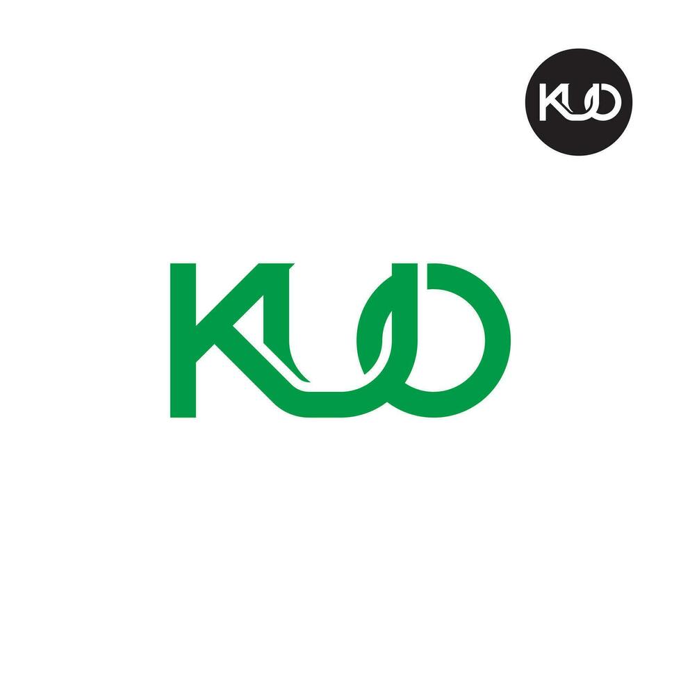 lettera kuo monogramma logo design vettore