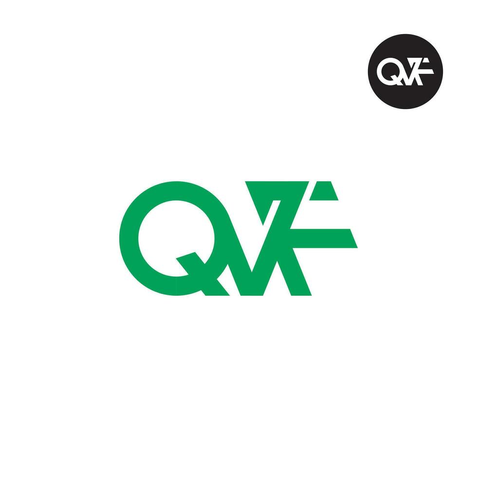 lettera qvf monogramma logo design vettore